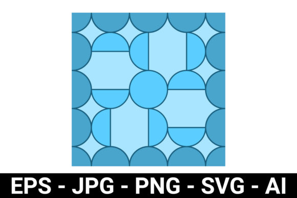 Blue Shades Tile Seamless Pattern