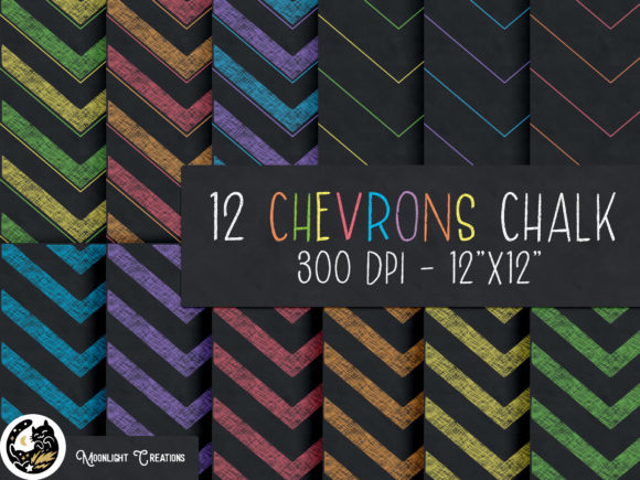 Bright Chevron Papers Chalk Effect: A Versatile Design Resource for Creators