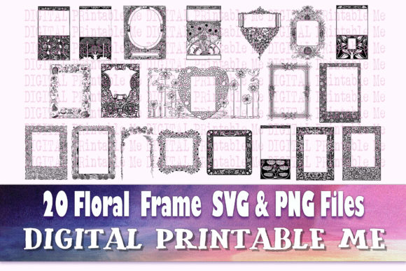 Clip Art Frames, Flower Set: Elevate Your DIY Projects with Instant Digital Access