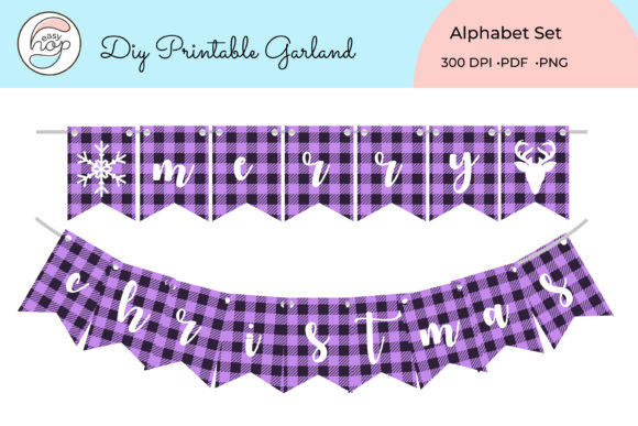 DIY Garland Alphabet Purple Banner Plain: The Ultimate Customizable Party Accent