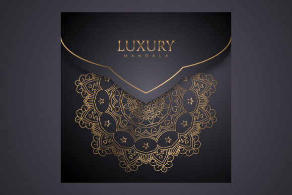 Elevating Visual Identity with Golden Mandala Pattern Luxury Decoration in Modern Design