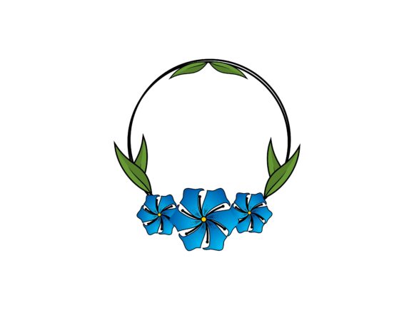 Flower Blue Circular Frame Vector: A Strategic Asset for Intentional Design