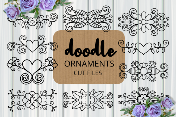 Hand Drawn Ornamental Flourish Cut Files