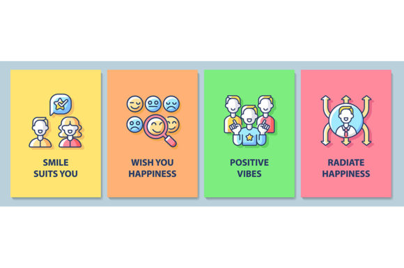 Happy and Positive Messages Card Set: Elevate Your Digital Communication