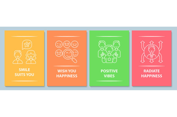 Happy and Positive Messages Postcard Set