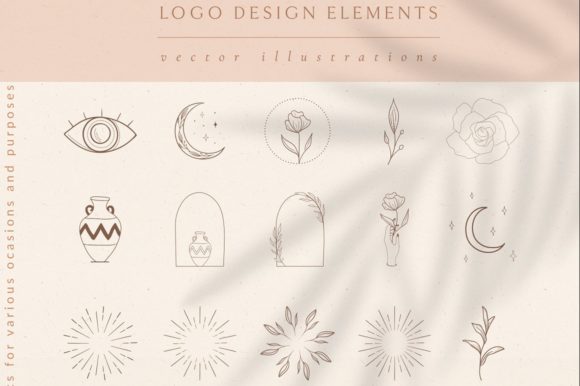 Logo Elements, Frames, Sunbursts. Icons.