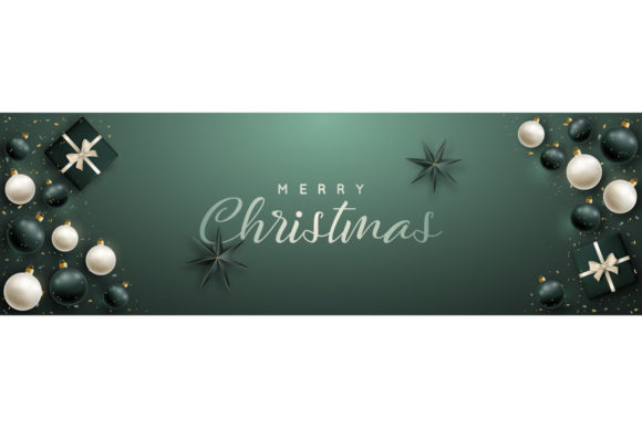 Long Flat Lay Christmas Banner