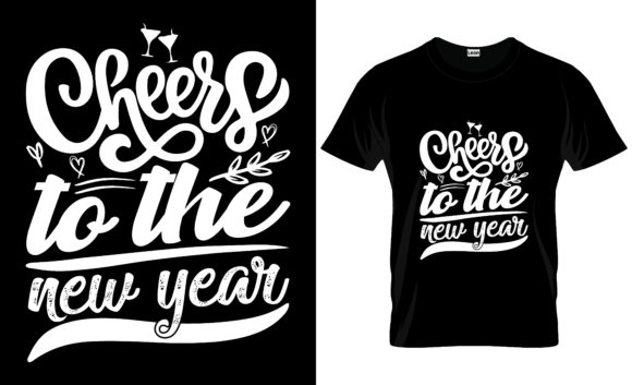 New Year T-shirt and Mug Design 15 for Creative Projects