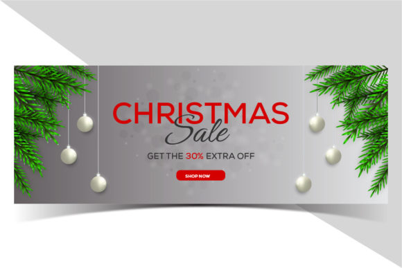 Realistic Christmas Banner Background for Premium Design