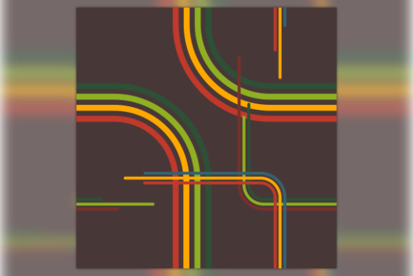 Retro Bent Stripes Seamless Pattern