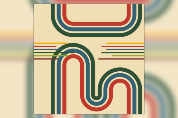 Retro Curved Lines Seamless Pattern
