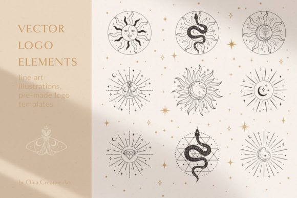 Sacred Sun Logo Design Illustrations: A Gateway to Mystical Brand Identity