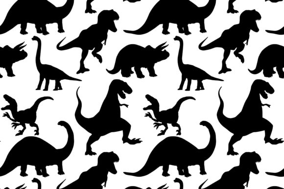 Seamless Dinosaur Pattern Silhouette: The Ultimate Design Asset for Print on Demand and Creative Projects