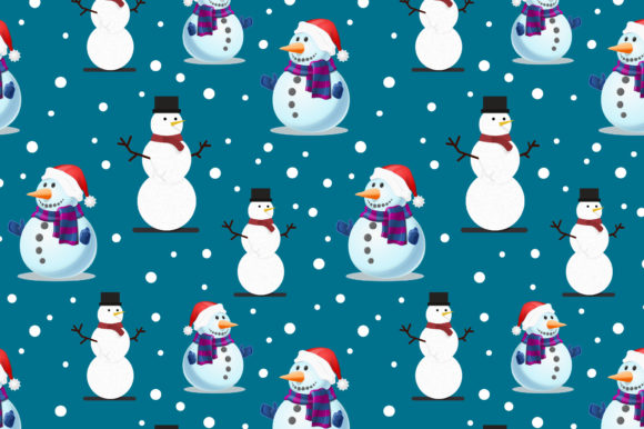 Seamless Pattern Xmas Snowman and Snow: The Ultimate Digital Asset for Creative Projects