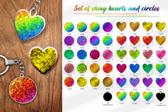 Set of Shiny Hearts and Circles: A Practical Review for Sublimation and Keychain Creators