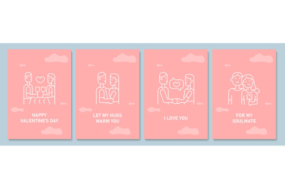 Valentines Day Postcard with Icons Set: A Complete Solution for Creative Holiday Designs